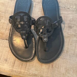 Tory Burch Charcoal Gray Sandals